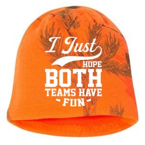 I Just Hope Both Teams Have Fun Or Funny Football Cute Gift Kati - Camo Knit Beanie