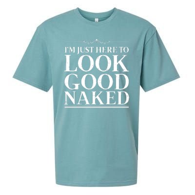 I'm Just Here To Look Good Naked Funny Humor Sueded Cloud Jersey T-Shirt