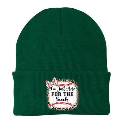 Im Just Here For The Snack Baseball Sister Baby Girl Knit Cap Winter Beanie