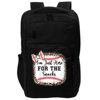 Im Just Here For The Snack Baseball Sister Baby Girl Impact Tech Backpack