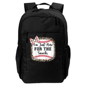 Im Just Here For The Snack Baseball Sister Baby Girl Daily Commute Backpack