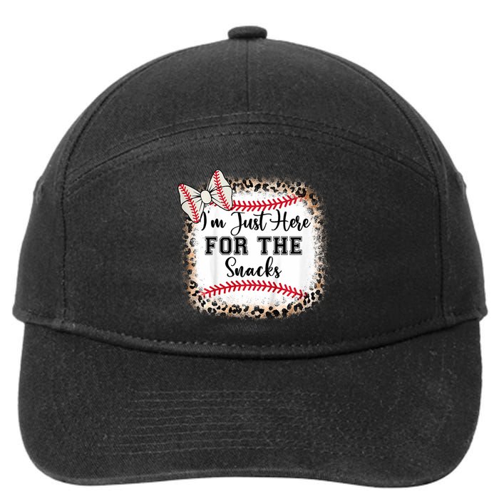 Im Just Here For The Snack Baseball Sister Baby Girl 7-Panel Snapback Hat