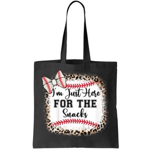 Im Just Here For The Snack Baseball Sister Baby Girl Tote Bag