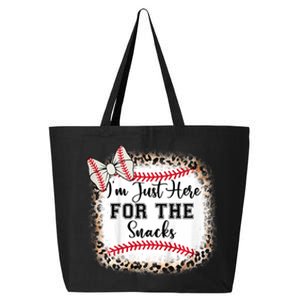 Im Just Here For The Snack Baseball Sister Baby Girl 25L Jumbo Tote