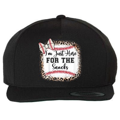 Im Just Here For The Snack Baseball Sister Baby Girl Wool Snapback Cap