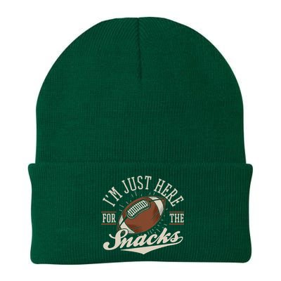 IM Just Here For The Snacks Fantasy Football League Knit Cap Winter Beanie