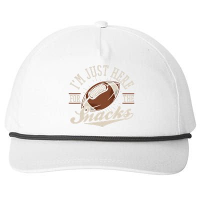 IM Just Here For The Snacks Fantasy Football League Snapback Five-Panel Rope Hat