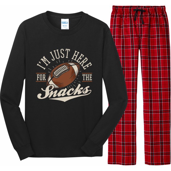 IM Just Here For The Snacks Fantasy Football League Long Sleeve Pajama Set