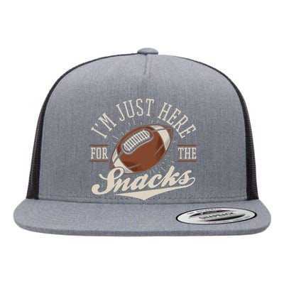 IM Just Here For The Snacks Fantasy Football League Flat Bill Trucker Hat