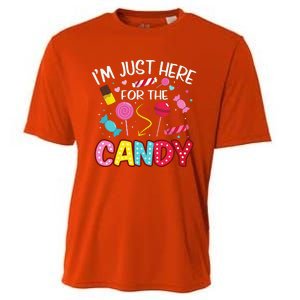 Im Just Here For The Candy Halloween Cute Lollipop Sweets Cooling Performance Crew T-Shirt