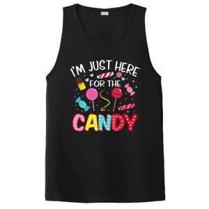 Im Just Here For The Candy Halloween Cute Lollipop Sweets PosiCharge Competitor Tank