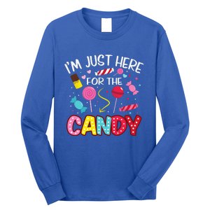 Im Just Here For The Candy Halloween Cute Lollipop Sweets Long Sleeve Shirt