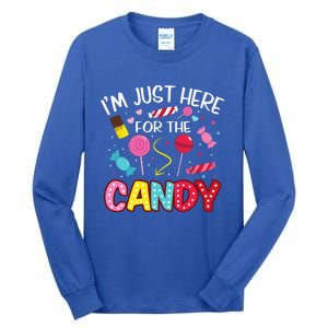 Im Just Here For The Candy Halloween Cute Lollipop Sweets Tall Long Sleeve T-Shirt