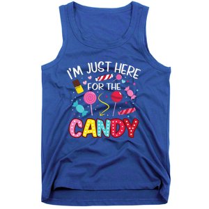 Im Just Here For The Candy Halloween Cute Lollipop Sweets Tank Top