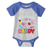 Im Just Here For The Candy Halloween Cute Lollipop Sweets Infant Baby Jersey Bodysuit