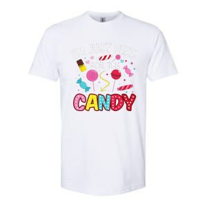 Im Just Here For The Candy Halloween Cute Lollipop Sweets Softstyle CVC T-Shirt