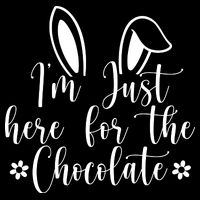 I'm Just Here For Chocolate Easter Bunny USA-Made Doggie Bandana