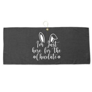 I'm Just Here For Chocolate Easter Bunny Large Microfiber Waffle Golf Towel