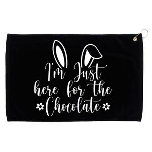 I'm Just Here For Chocolate Easter Bunny Grommeted Golf Towel