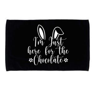 I'm Just Here For Chocolate Easter Bunny Microfiber Hand Towel