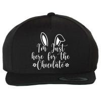 I'm Just Here For Chocolate Easter Bunny Wool Snapback Cap