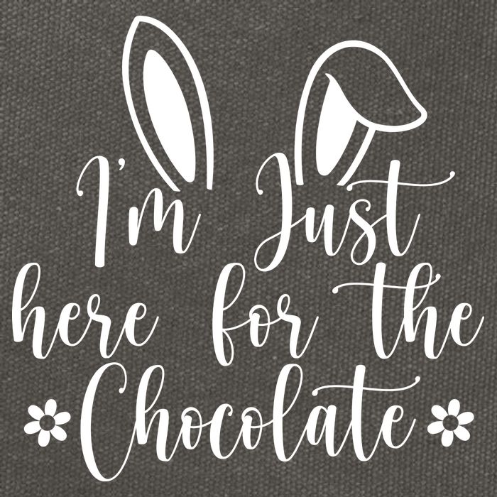 I'm Just Here For Chocolate Easter Bunny Cotton Canvas Backpack