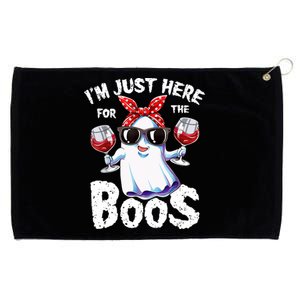 Im Just Here For The Boos Wine Funny Gift Grommeted Golf Towel