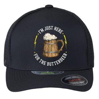 Im Just Here For The Butter Beer Butter Scotch Beer Flexfit Unipanel Trucker Cap