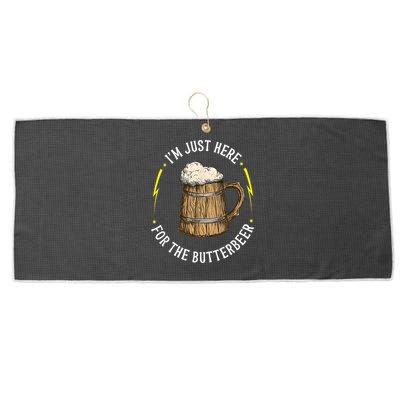 Im Just Here For The Butter Beer Butter Scotch Beer Large Microfiber Waffle Golf Towel