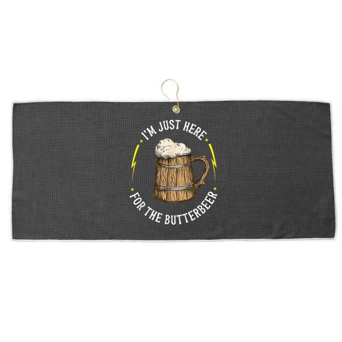 Im Just Here For The Butter Beer Butter Scotch Beer Large Microfiber Waffle Golf Towel