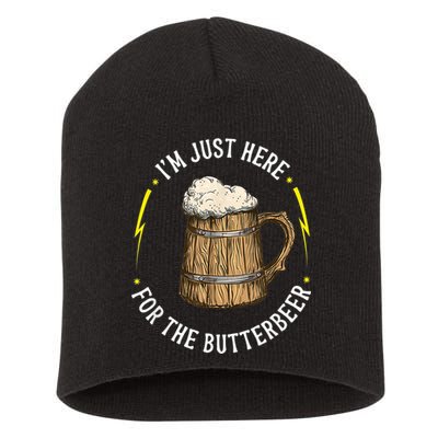 Im Just Here For The Butter Beer Butter Scotch Beer Short Acrylic Beanie