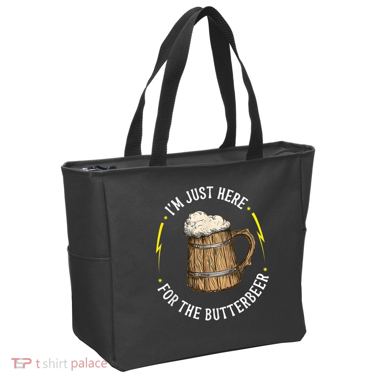 Im Just Here For The Butter Beer Butter Scotch Beer Zip Tote Bag