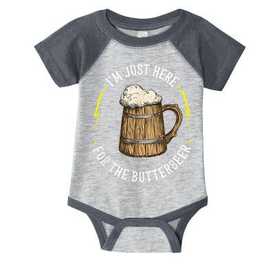 Im Just Here For The Butter Beer Butter Scotch Beer Infant Baby Jersey Bodysuit