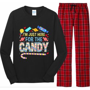 Im Just Here For The Candy Halloween Long Sleeve Pajama Set