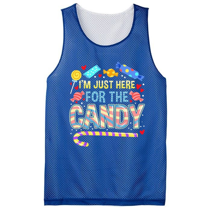 Im Just Here For The Candy Halloween Mesh Reversible Basketball Jersey Tank