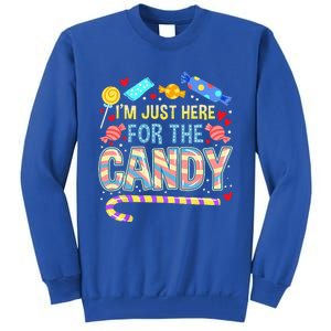 Im Just Here For The Candy Halloween Tall Sweatshirt