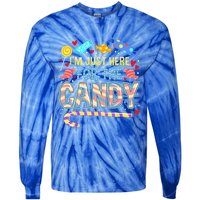 Im Just Here For The Candy Halloween Tie-Dye Long Sleeve Shirt