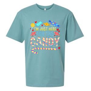 Im Just Here For The Candy Halloween Sueded Cloud Jersey T-Shirt