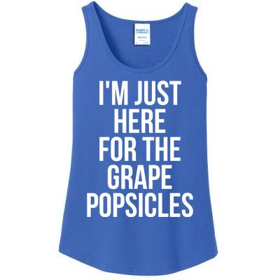 I'm Just Here For The Grape Popsicles Foodies Gift Ladies Essential Tank