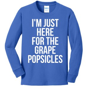 I'm Just Here For The Grape Popsicles Foodies Gift Kids Long Sleeve Shirt