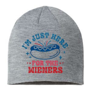 I'm Just Here For The Wieners 4th Of July Sustainable Beanie