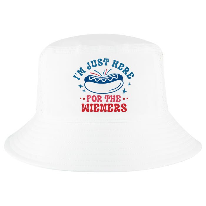 I'm Just Here For The Wieners 4th Of July Cool Comfort Performance Bucket Hat