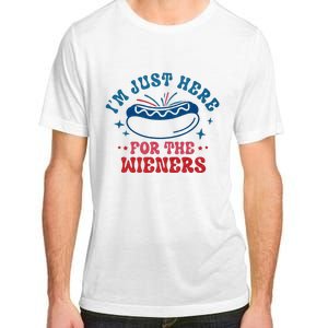 I'm Just Here For The Wieners 4th Of July Adult ChromaSoft Performance T-Shirt