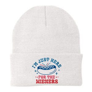 I'm Just Here For The Wieners 4th Of July Knit Cap Winter Beanie