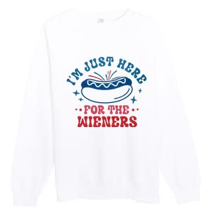 I'm Just Here For The Wieners 4th Of July Premium Crewneck Sweatshirt