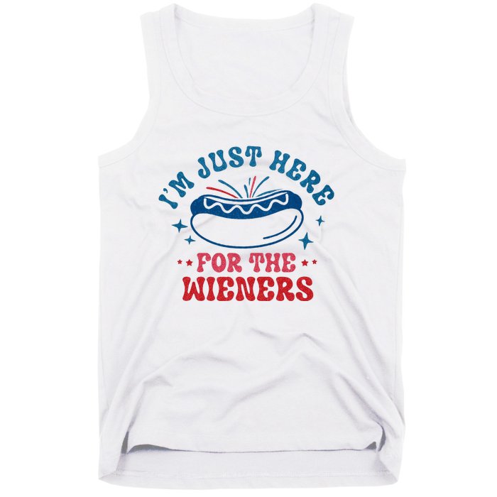 I'm Just Here For The Wieners 4th Of July Tank Top