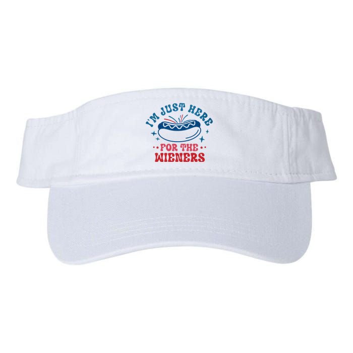 I'm Just Here For The Wieners 4th Of July Valucap Bio-Washed Visor