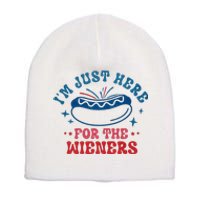 I'm Just Here For The Wieners 4th Of July Short Acrylic Beanie