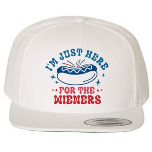 I'm Just Here For The Wieners 4th Of July Wool Snapback Cap