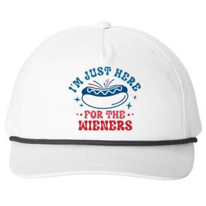 I'm Just Here For The Wieners 4th Of July Snapback Five-Panel Rope Hat